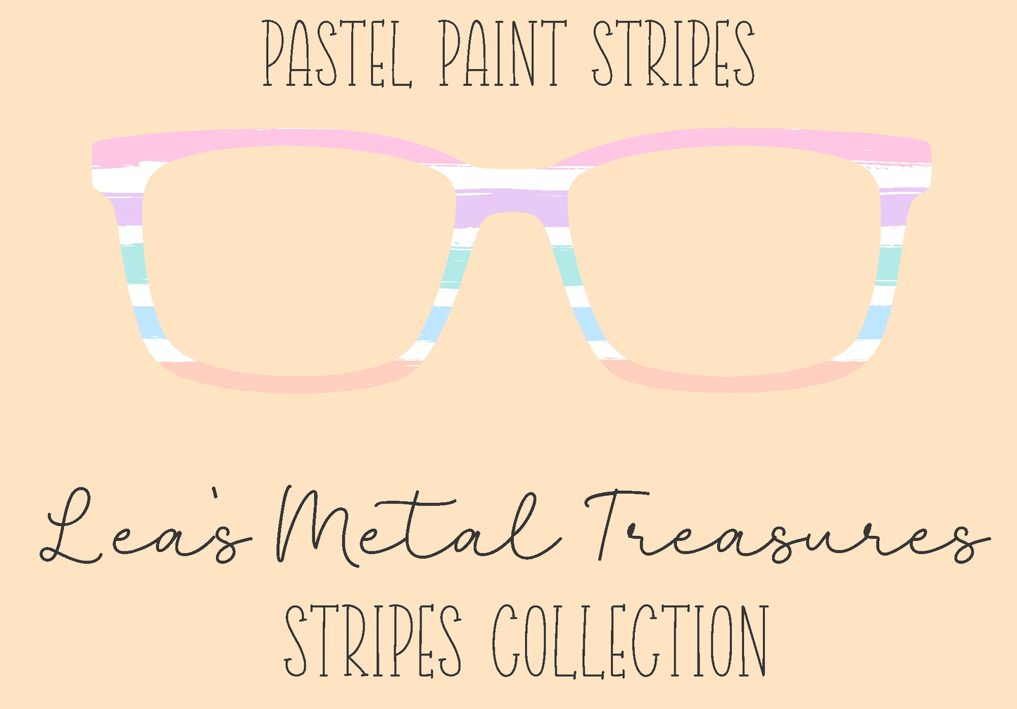 Pastel Paint Stripes Eyewear Frame Toppers