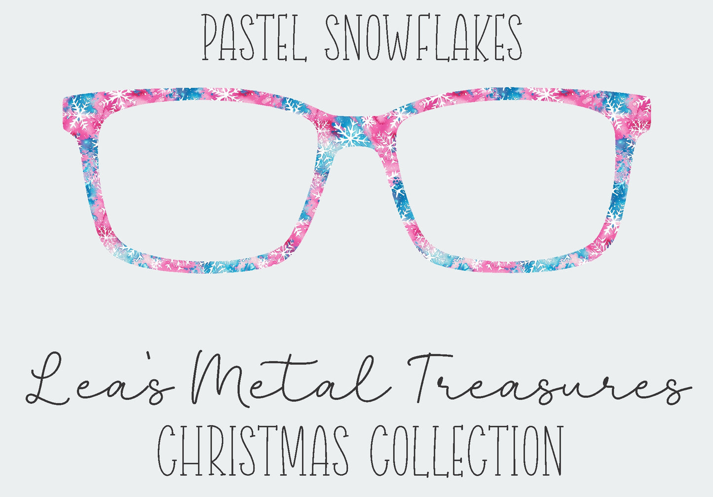 Pastel Snowflakes Eyewear Frame Toppers