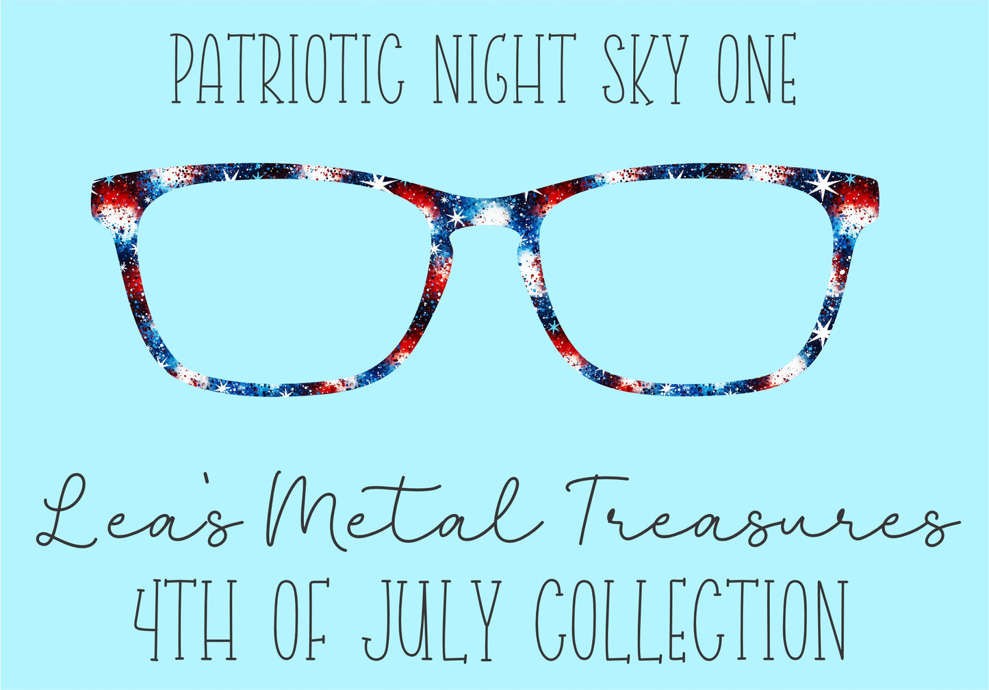 Patriotic Night Sky 1 Eyewear Frame Toppers