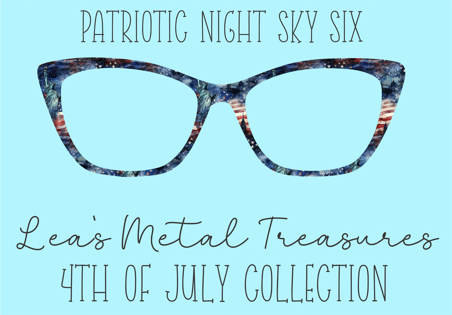 Patriotic Night Sky 6 Eyewear Frame Toppers
