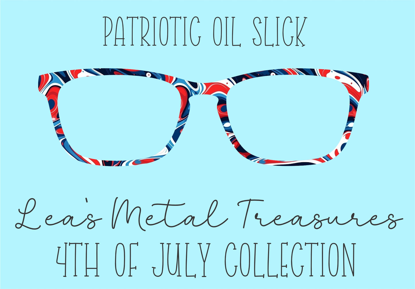 Patriotic Oil Slick Eyewear Frame Toppers
