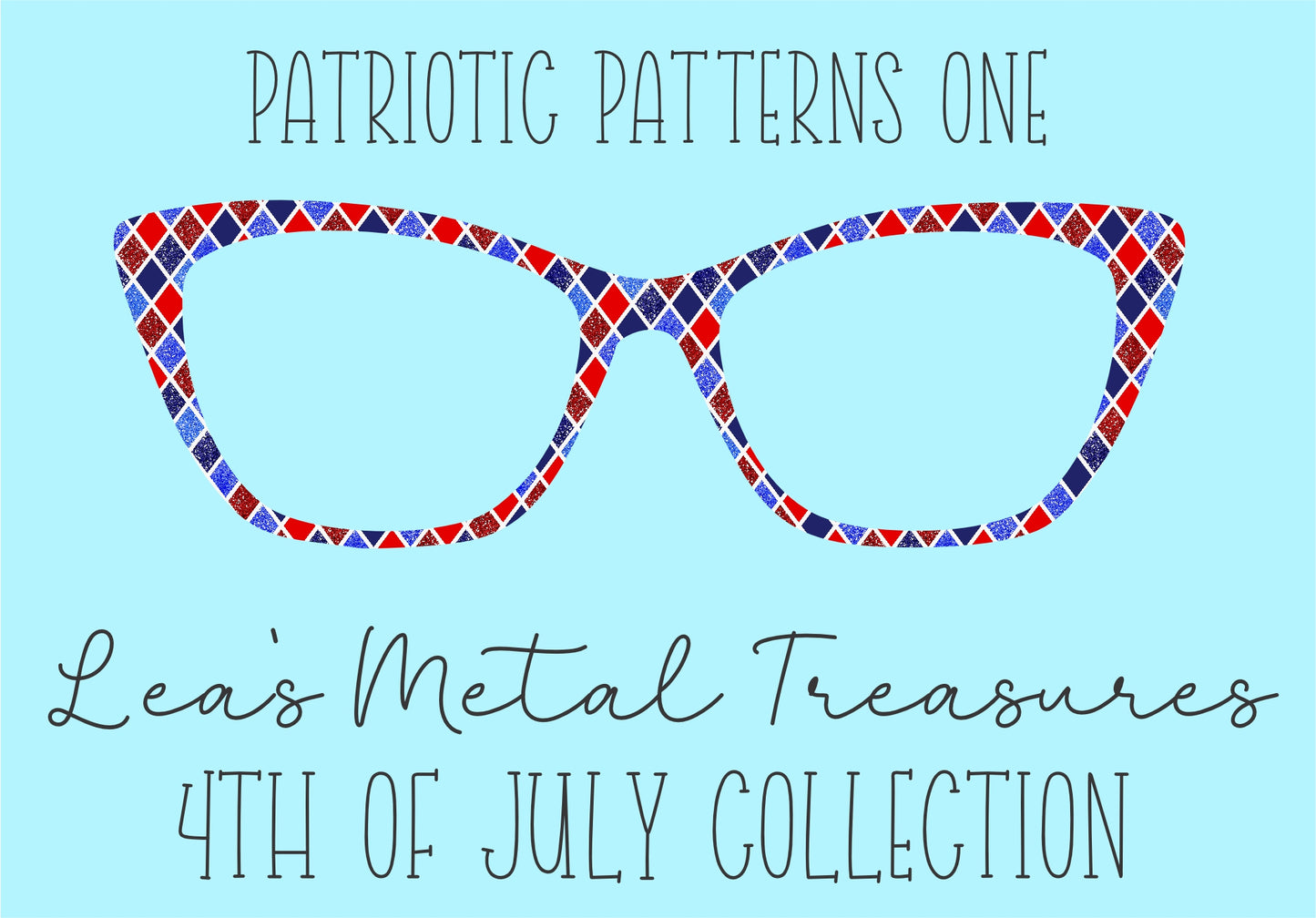 Patriotic Patterns 1 Eyewear Frame Toppers