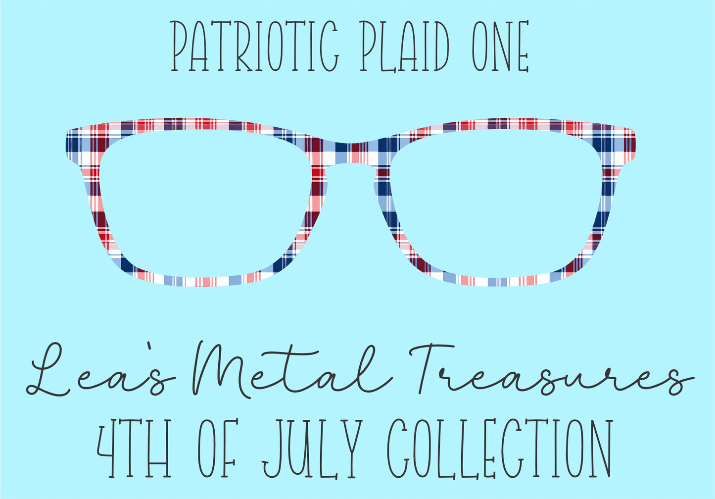 Patriotic Plaid 1 Eyewear Frame Toppers