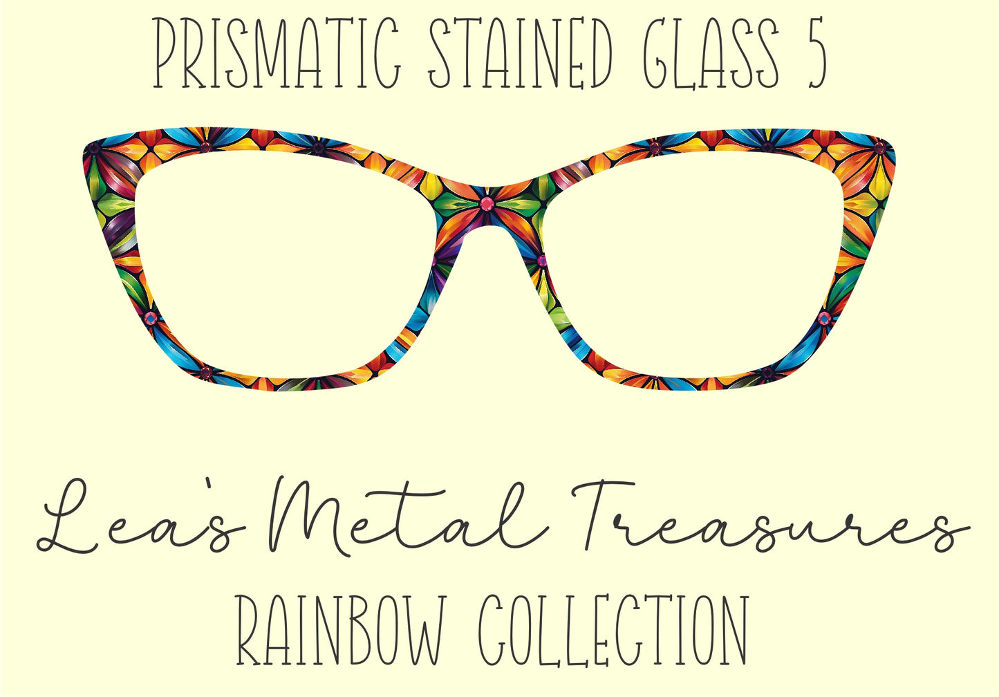 Prismatic Stained Glass 5 Eyewear Frame Toppers