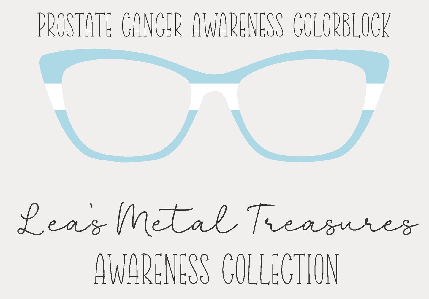 Prostate Cancer Awareness Colorblock Eyewear Frame Toppers