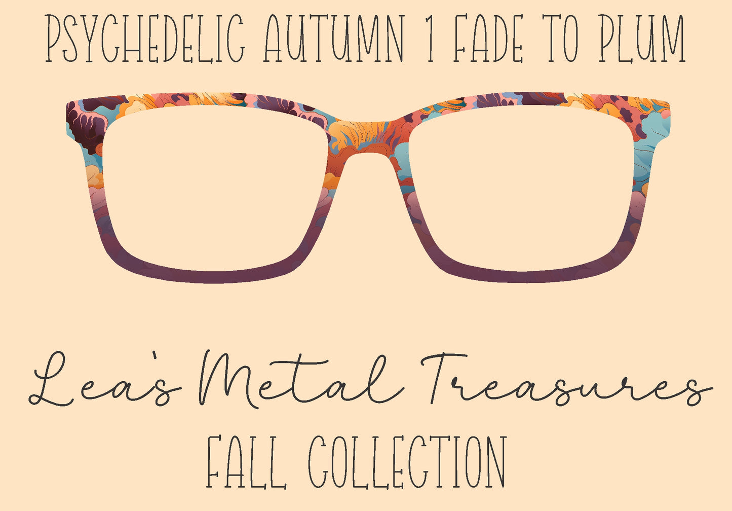 Psychedelic Autumn 1 to Plum Eyewear Frame Toppers