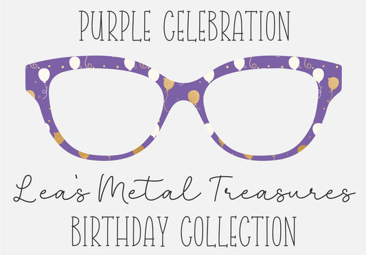 PURPLE CELEBRATION Eyewear Toppers COMES WITH MAGNETS