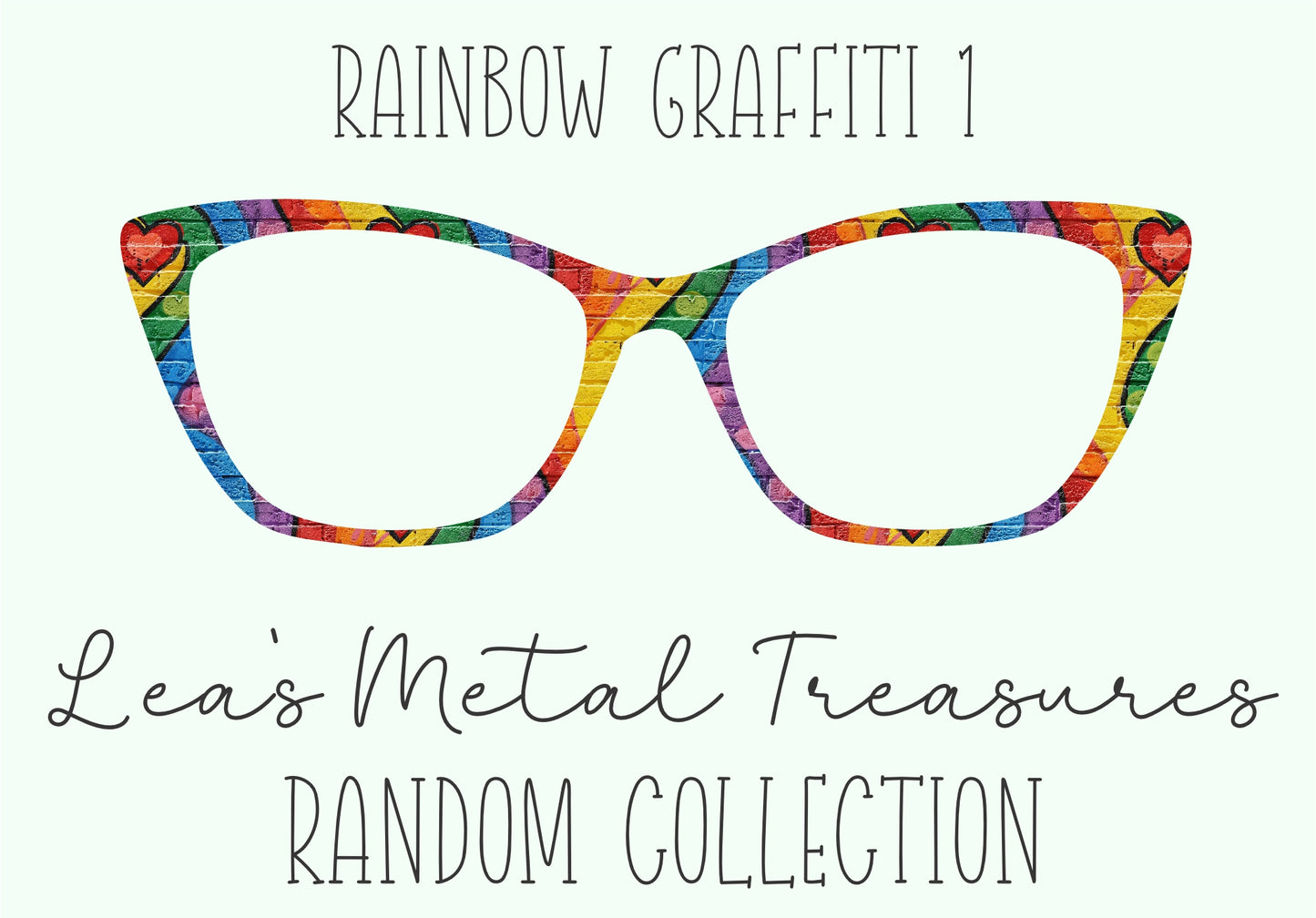 Rainbow Graffiti 1 Eyewear Frame Toppers COMES WITH MAGNETS