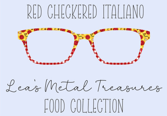 Red Checkered Italiano Eyewear Toppers COMES WITH MAGNETS