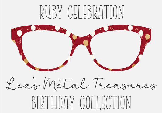 RUBY CELEBRATION Eyewear Toppers COMES WITH MAGNETS