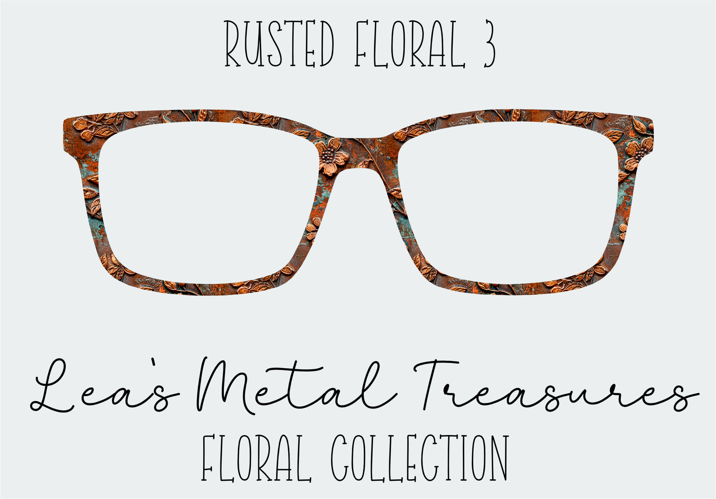 Rusted Floral 3 Eyewear Frame Toppers