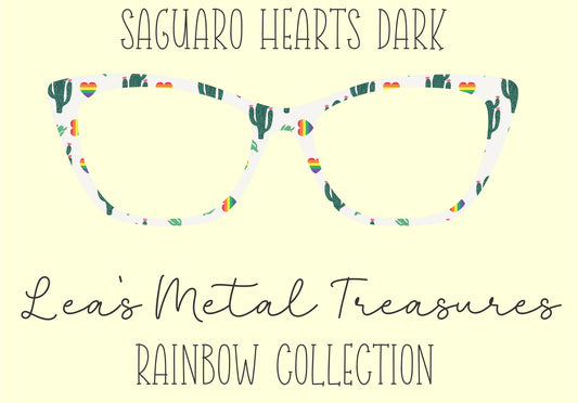 Saguaro Hearts Dark Eyewear Frame Toppers