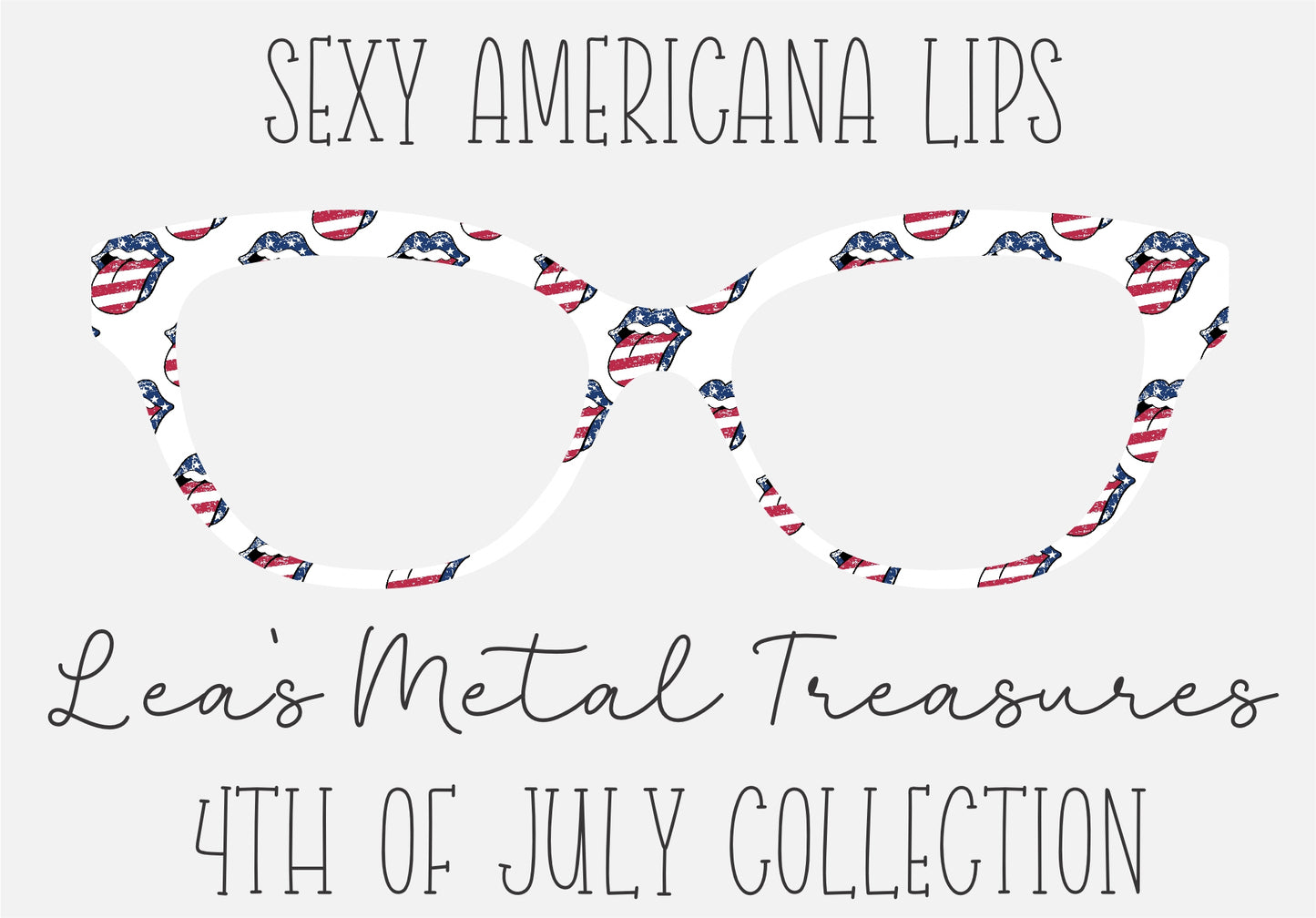 Sexy Americana Lips Eyewear Frame Toppers COMES WITH MAGNETS