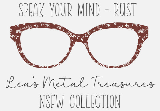 Speak Your Mind Rust Eyewear Frame Toppers COMES WITH MAGNETS