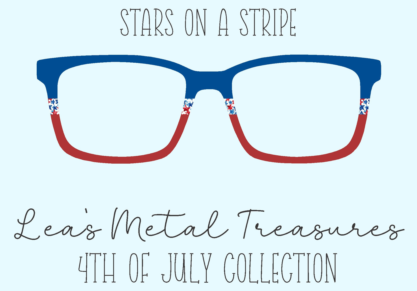 Stars on Stripe Eyewear Frame Toppers