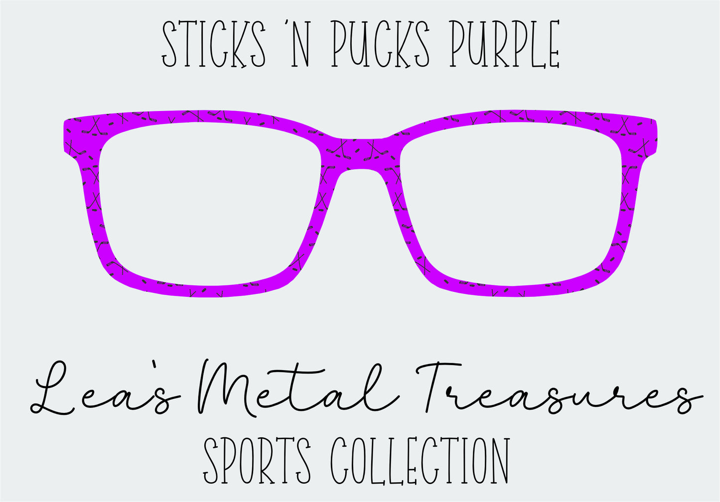Sticks N Pucks Purple Eyewear Frame Toppers