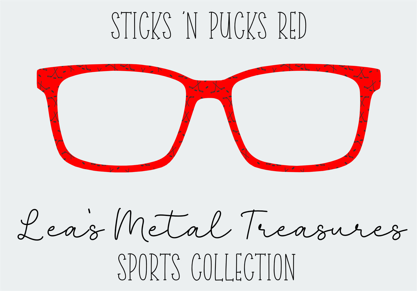 Sticks N Pucks Red Eyewear Frame Toppers