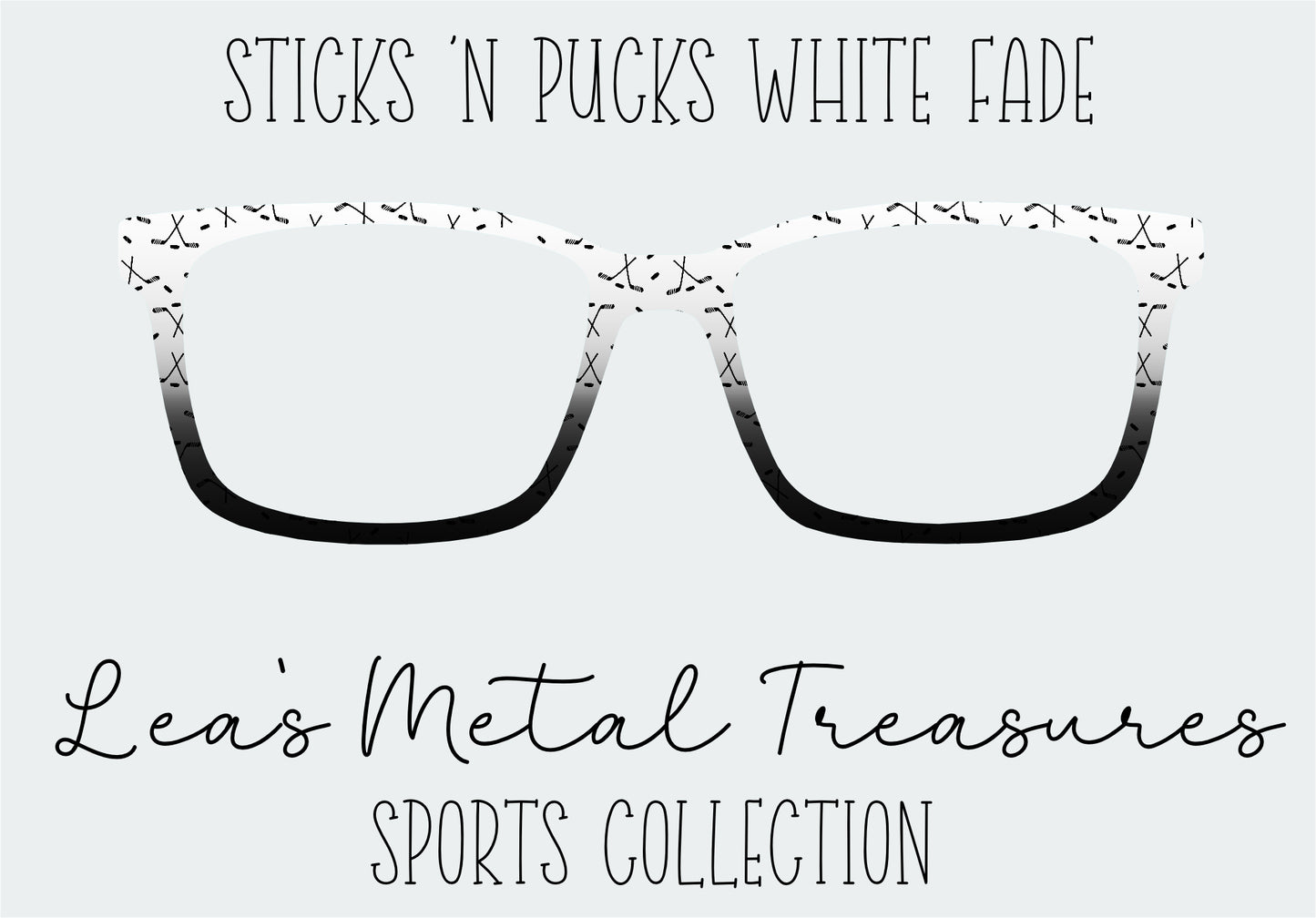 Sticks N Pucks White Fade Eyewear Frame Toppers