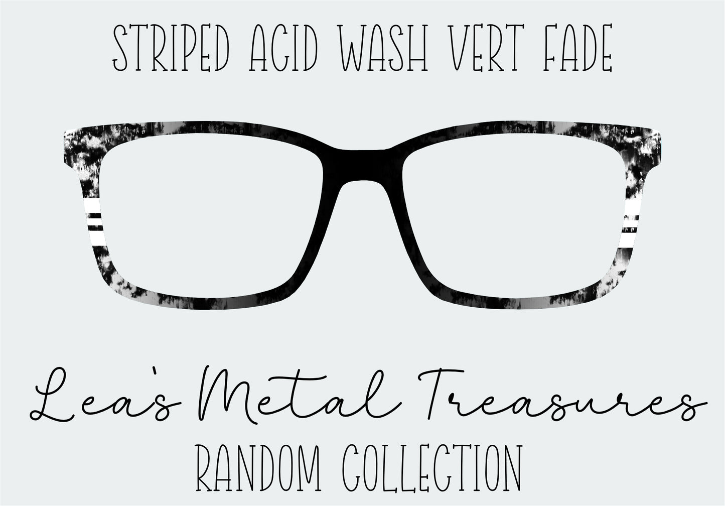 Striped Acid Wash Vert Fade Eyewear Frame Toppers