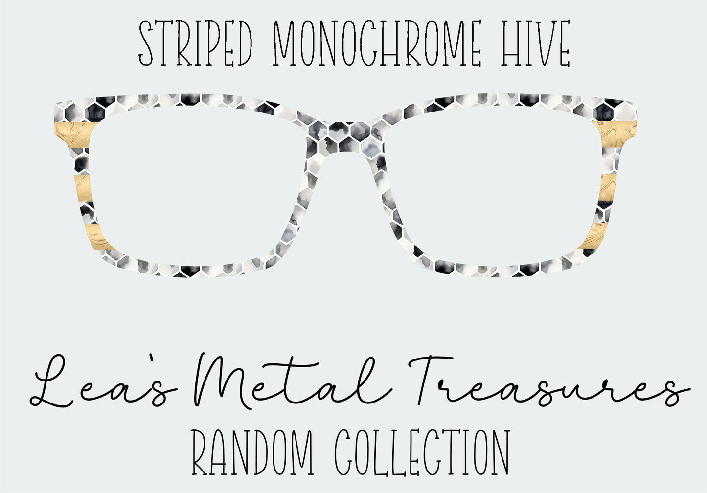Striped Monochrome Hive Eyewear Frame Toppers