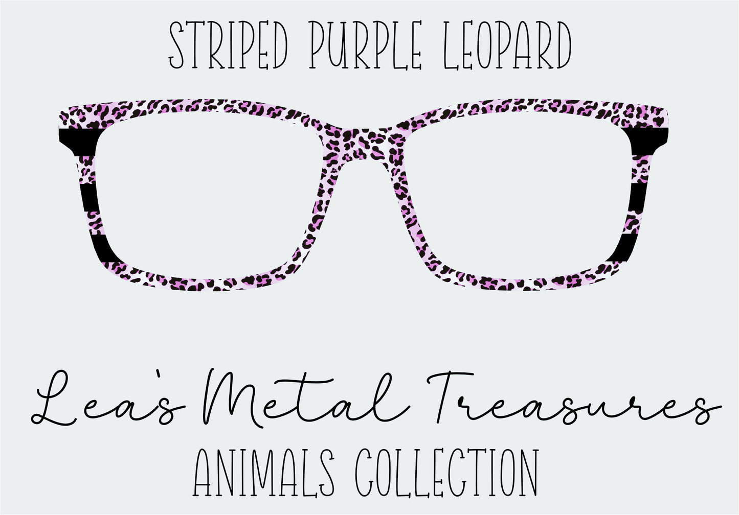 Striped Purple Leopard Eyewear Frame Toppers