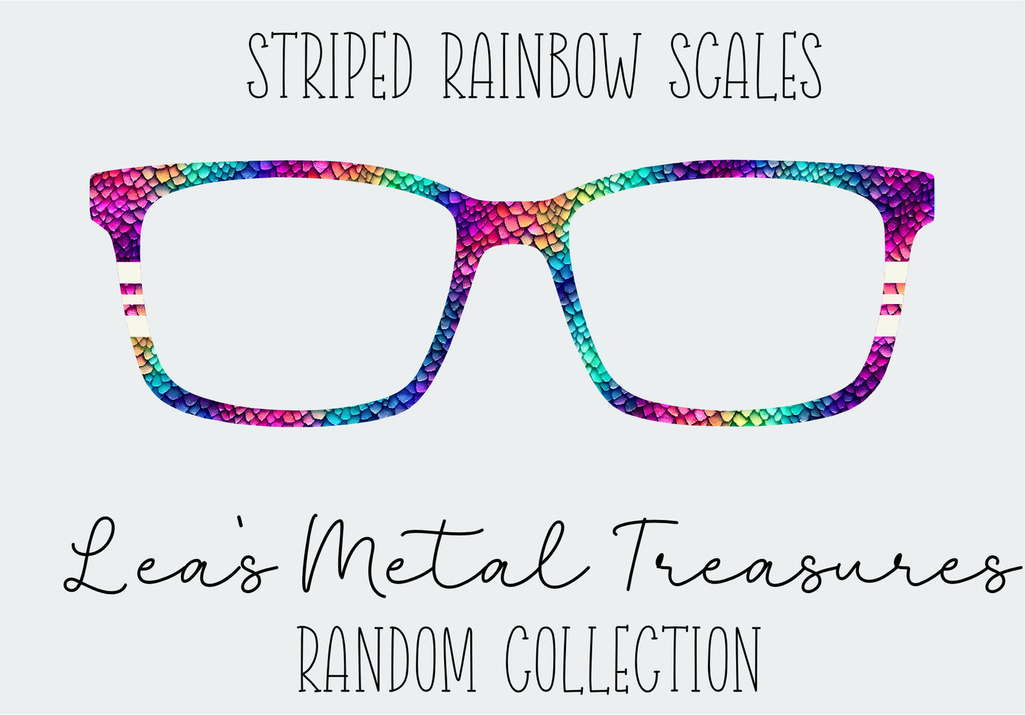 Striped Rainbow Scales Eyewear Frame Toppers