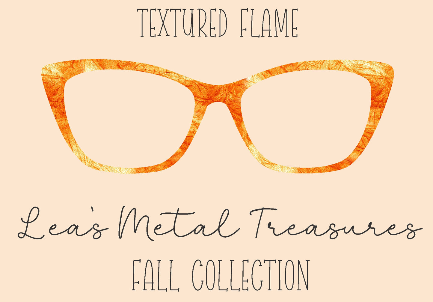 Textured Flame Eyewear Frame Toppers