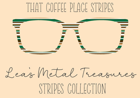 That Coffee Place Stripes Eyewear Frame Toppers