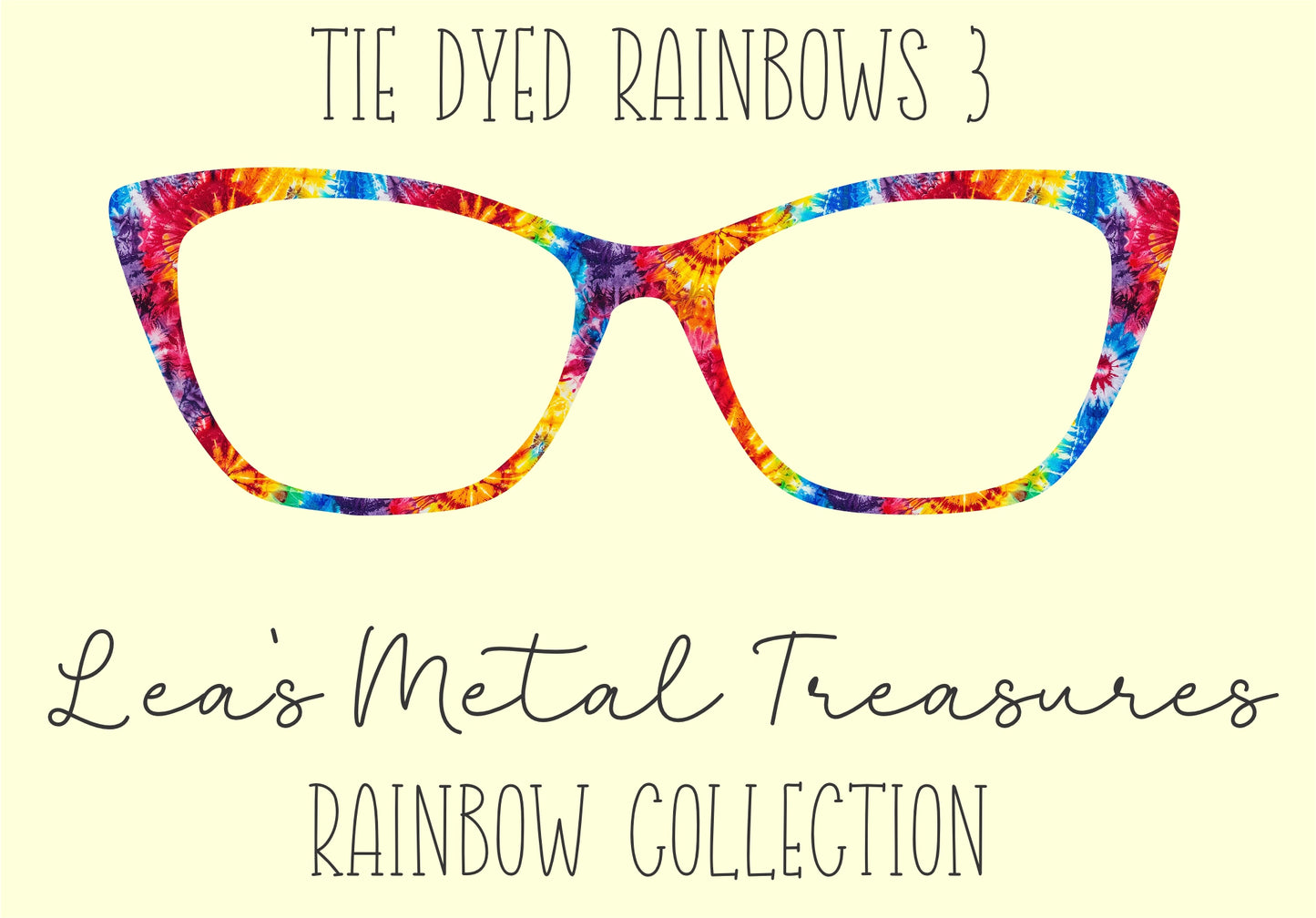 Tie Dyed Rainbows 3 Eyewear Frame Toppers
