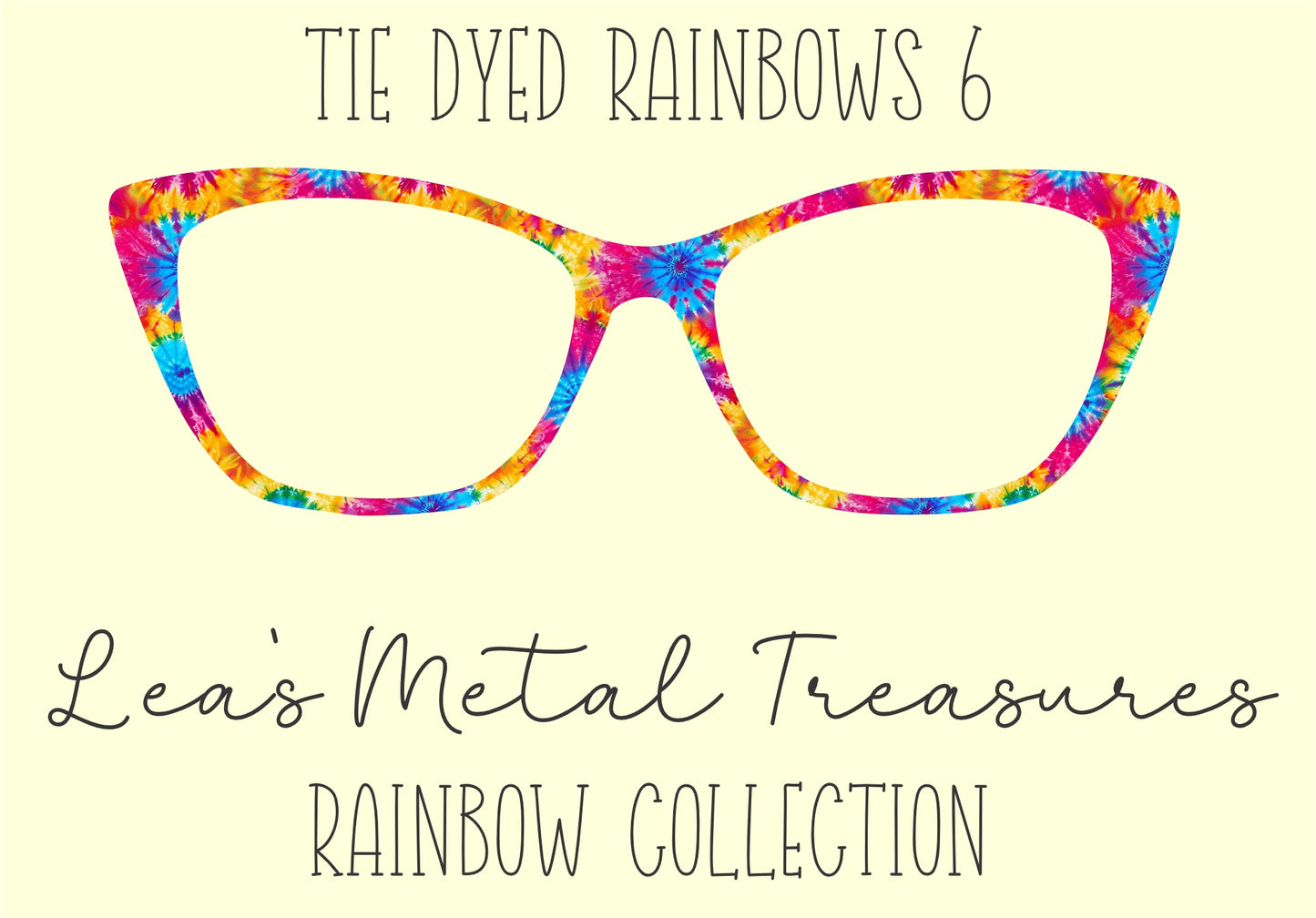 Tie Dyed Rainbows 6 Eyewear Frame Toppers