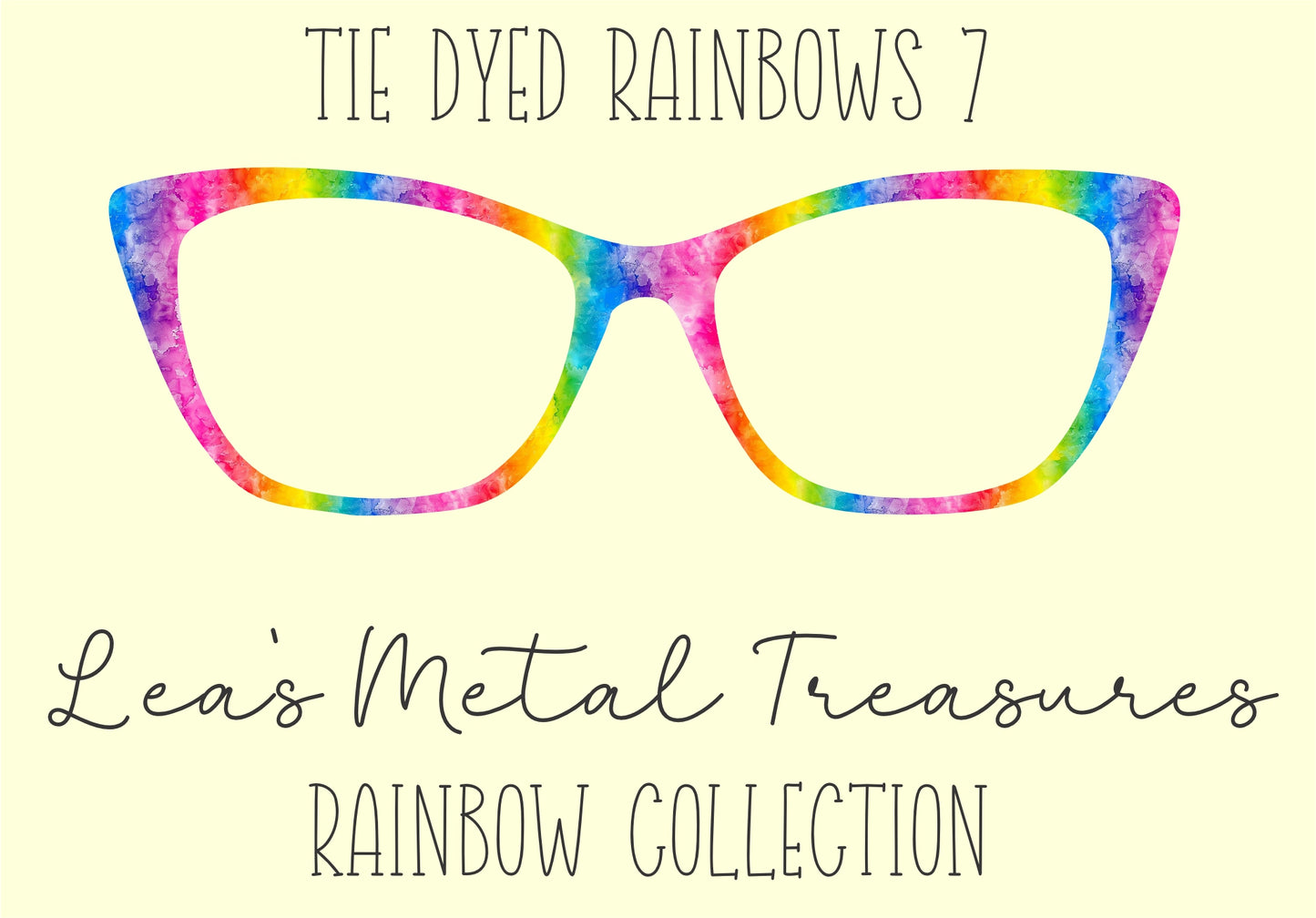 Tie Dyed Rainbows 7 Eyewear Frame Toppers