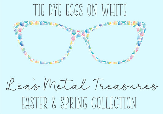 Tie Dye Eggs on White • Magnetic Eyeglasses Toppers