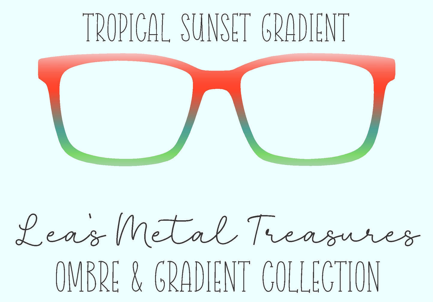 Tropical Sunset Gradient Eyewear Frame Toppers