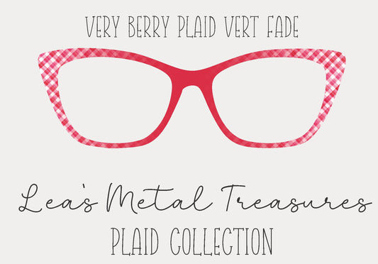 Very Berry Plaid Vertical Fade • Magnetic Eyeglasses Topper