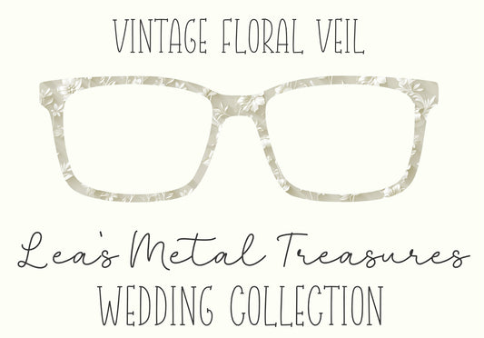 Vintage Floral Veil Eyewear Frame Toppers COMES WITH MAGNETS