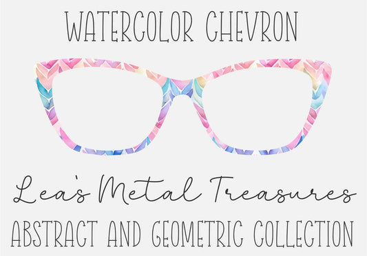 Watercolor Chevron Eyewear Frame Toppers COMES WITH MAGNETS