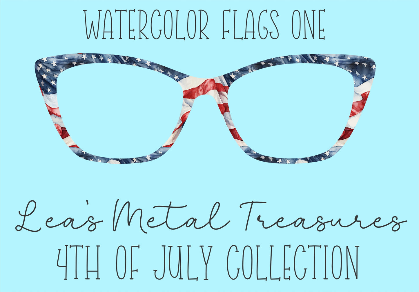 Watercolor Flags 1 Eyewear Frame Toppers