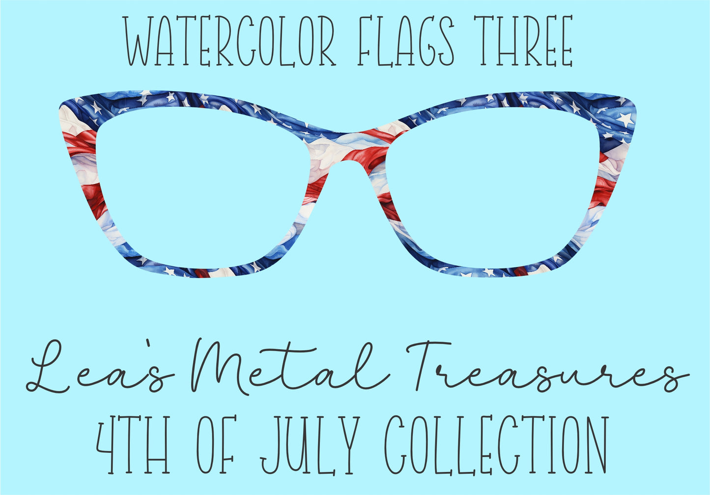 Watercolor Flags 3 Eyewear Frame Toppers