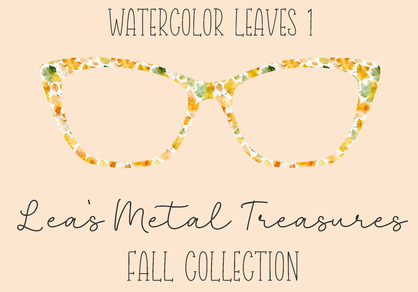 Watercolor Leaves 1 Eyewear Frame Toppers