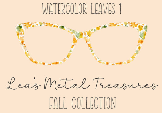 Watercolor Leaves 1 Eyewear Frame Toppers