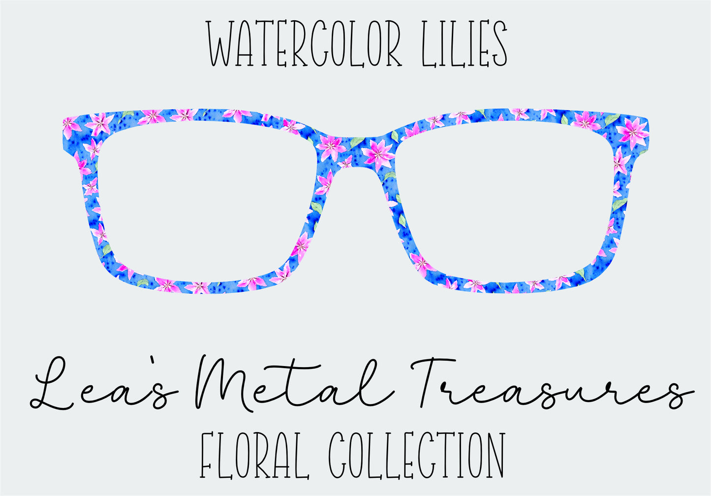 Watercolor Lilies Eyewear Frame Toppers