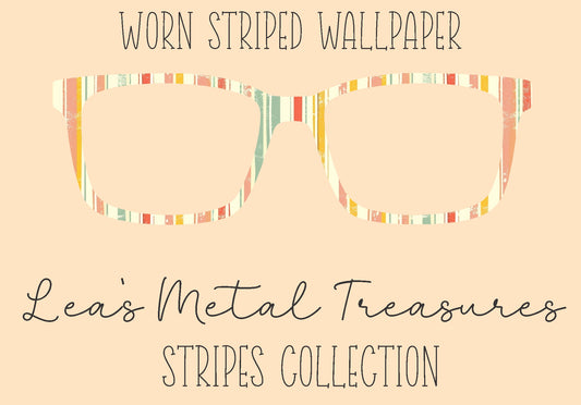 Worn Striped Wallpaper Eyewear Frame Toppers