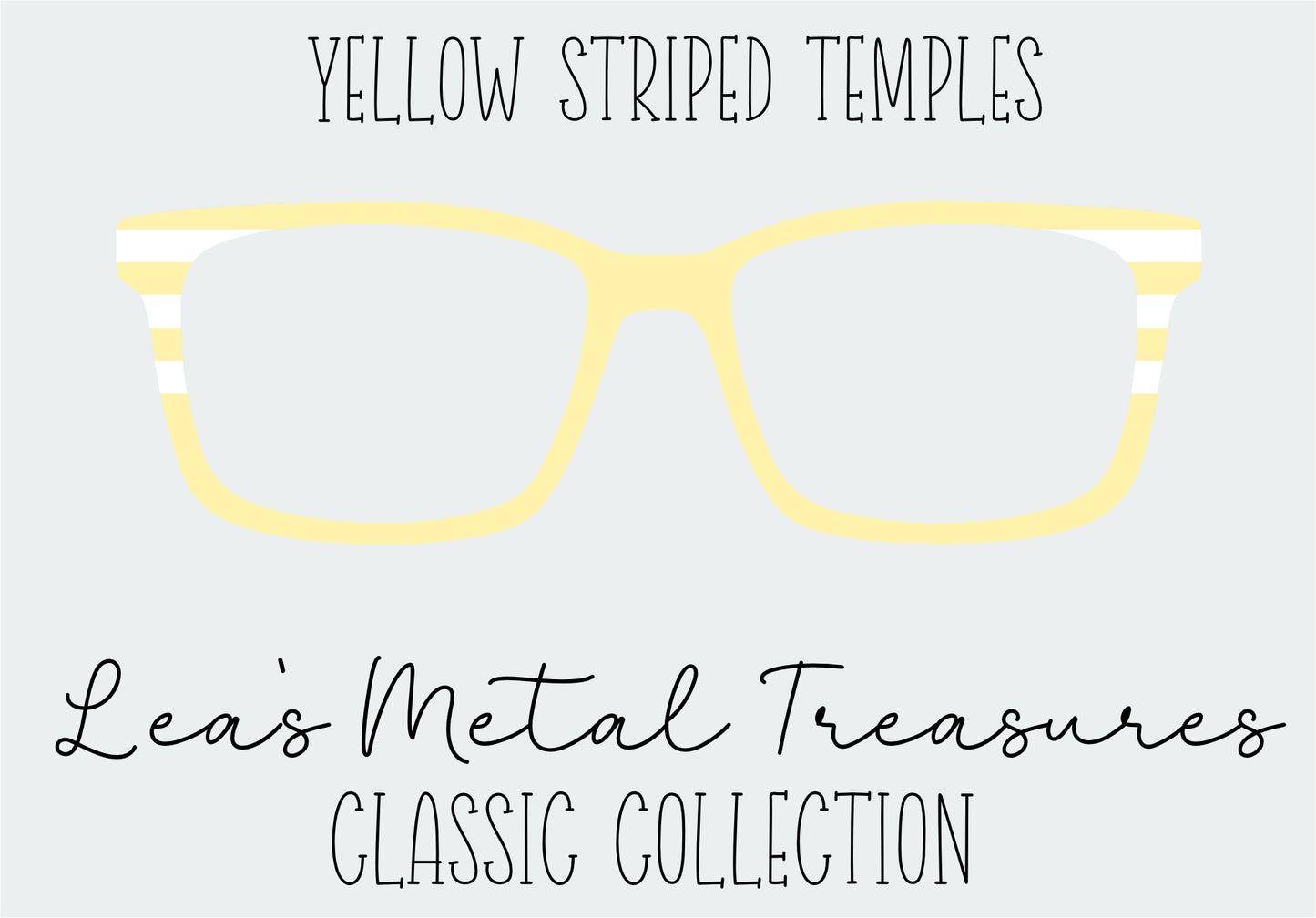 Yellow Striped Templates Eyewear Frame Toppers
