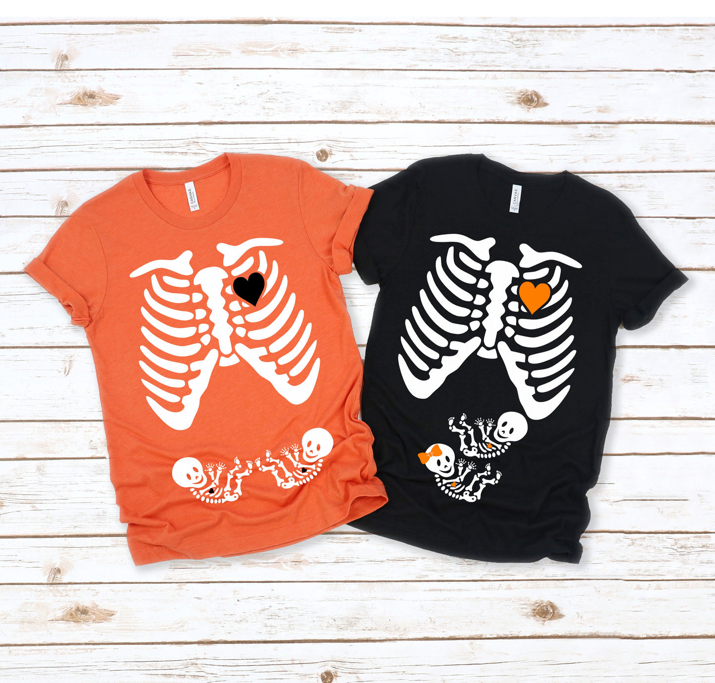 TWINS Skeleton Maternity Halloween t-shirt - halloween pregnancy shirt - halloween t-shirt - pregnancy announcement - halloween maternity
