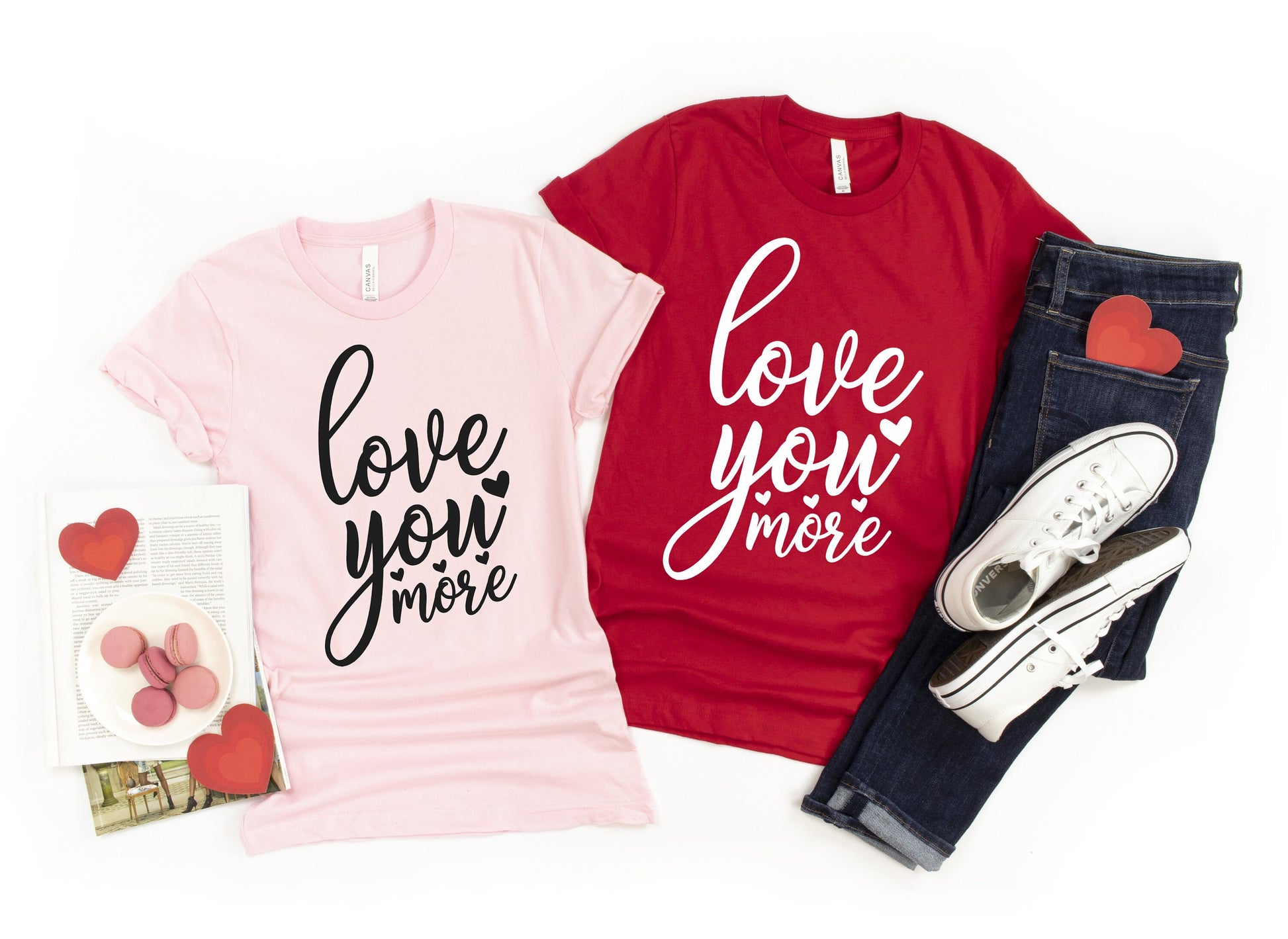 Love You More Valentine's Day Couples t-shirt - Matching Valentine's shirts -Matching Couples Shirts - Honeymoon Matching Shirts