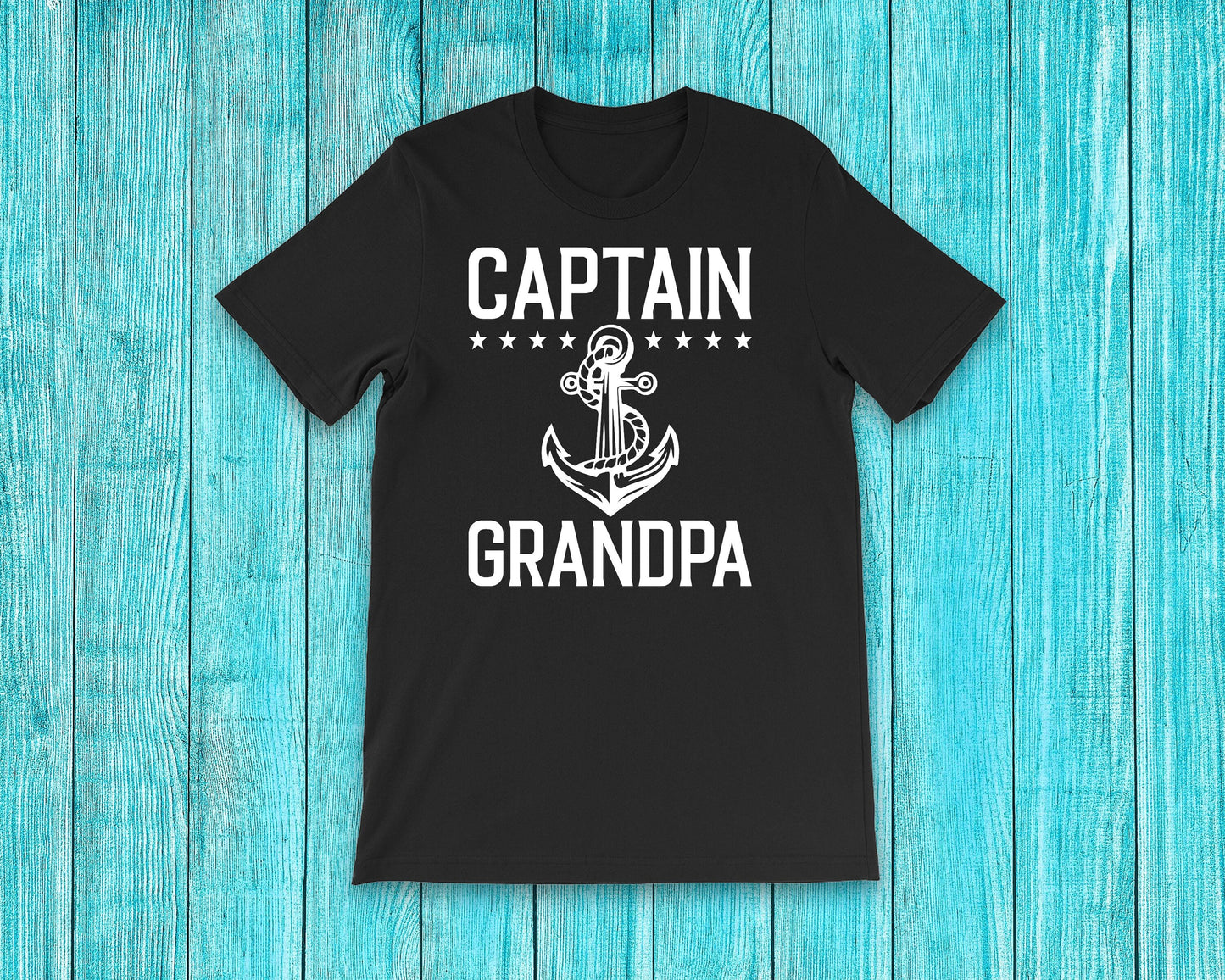 Captain Grandpa T-Shirt - Father's Day Shirt - Grandpa Shirt - Gifts for Dad - Dad Birthday Gift - Captain Shirt - Nautical Shirt