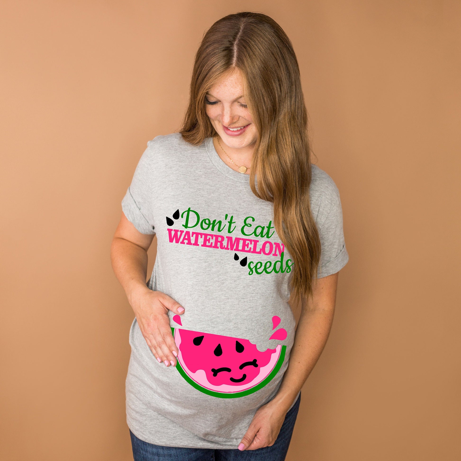 Don't Eat Watermelon Seeds t-shirt - pregnancy announcement shirt - pregnancy shirt - maternity shirt - cute pregnancy announcement