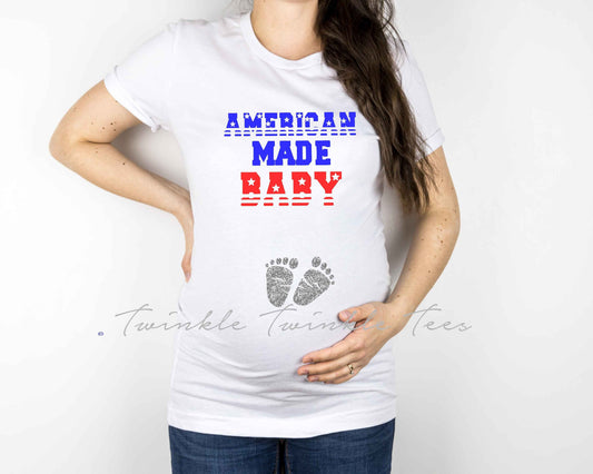 American Made Baby t-shirt - 4th of July pregnancy announcement shirt - pregnancy shirt - maternity shirt