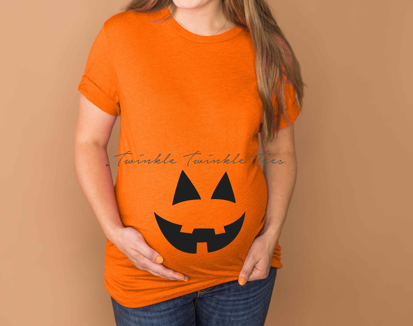 Jack O Lantern Maternity Halloween t-shirt - halloween pregnancy shirt - halloween t-shirt - halloween maternity
