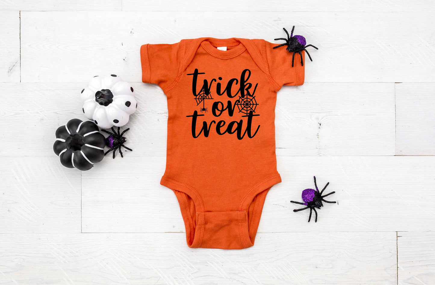Trick or Treat v4 Infant Halloween Shirt or Bodysuit - My First Halloween - baby halloween shirt